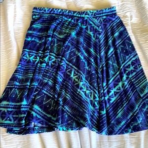 Patterned Blue/Purple Skirt